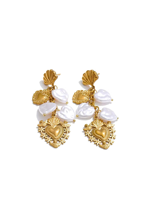 Boucles d'oreilles Nymphaéa DORÉES