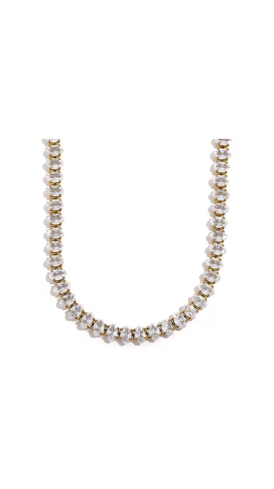 Collier Elisa DORÉ blanc