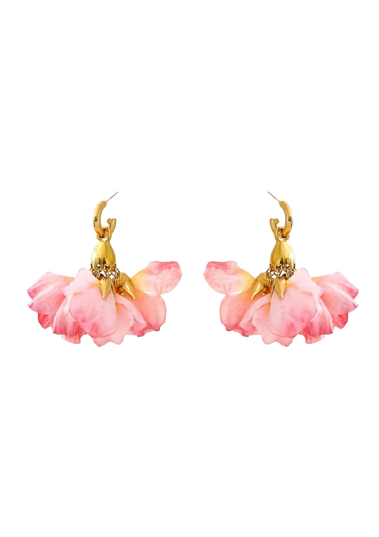 Boucles d'oreilles Alexandra rose DORÉES