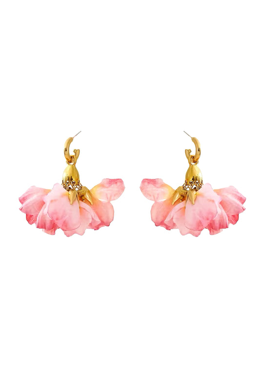 Boucles d'oreilles Alexandra rose DORÉES