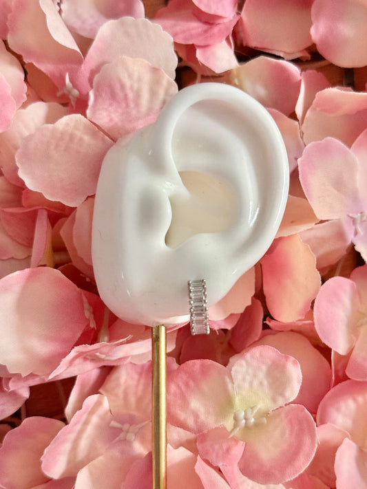 Boucles d'oreilles Elisa ARGENTÉES blanches